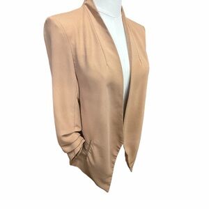 Rachel Zoe  Camel Color Ruched Sleeve Blazer Jacket Women's XS